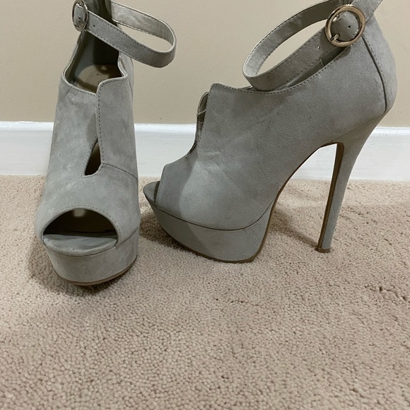 Grey platform heels, worn once! - Picture 3 of 3